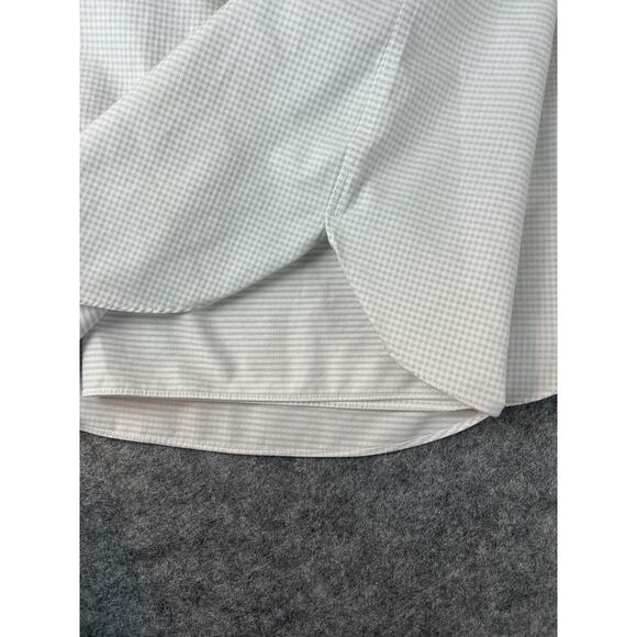 Jos A. Bank Wrinkle Free White Gray Check Cuff Link Dress Shirt 17-34 - Picture 5 of 5